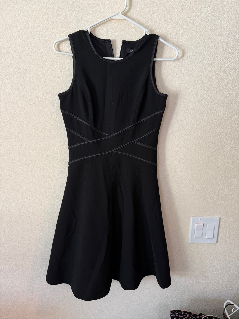 White House Black Market Black Sleeveless Fit & Flare Dress